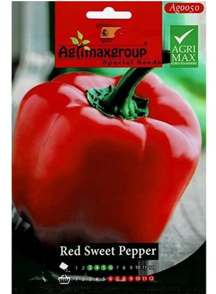 Agrimax Red Sweet Pepper Premium Quality Seeds by Agrimaxgroup®