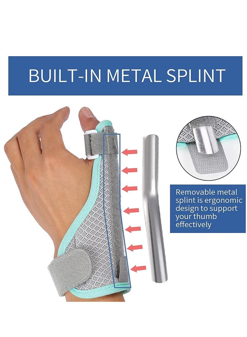KASTWAVE Thumb Support Brace with 2 Pieces Finger Splint Thumb Splint and Wrist Stabilizer Splint for BlackBerry Thumb Trigger Finger Arthritis, Tendonitis, Sprained and Carpal Tunnel Supporting - Image 4