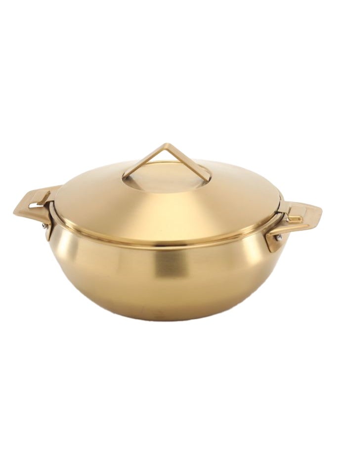 Venus Stainless Steel Food Container 0.5L, Thermal Insulation, Tight Lid, Indian Made – Gold