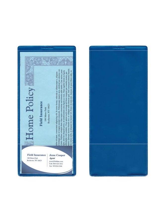 STORE SMART Plastic Policy Holder with Business Card Pocket - 4" x 9" - Variety 20-Pack - INS30VP-2 - Image 2