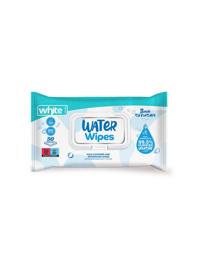 White Water Wipes 50 tissue