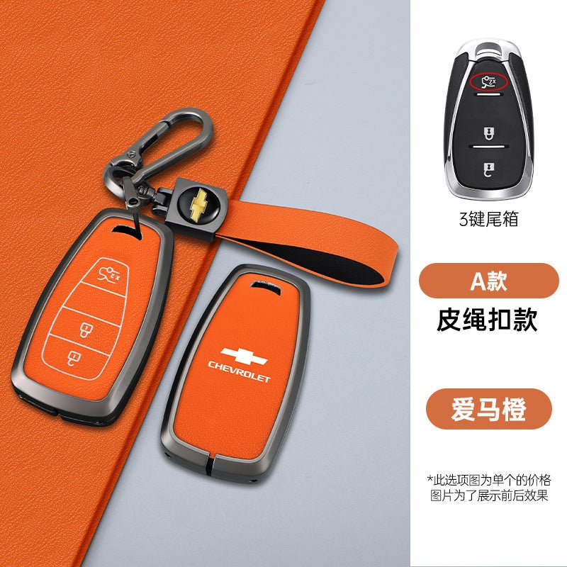 Chevrolet Malibu XL Key Case Cover - Suede Business Style for Cruze, Equinox, Trax, Trailblazer & More - Image 1