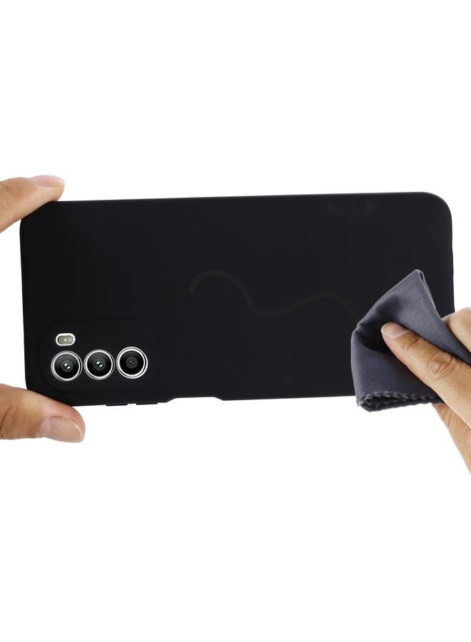 S-TOP Case For Motorola Moto G52 4G/G82 Pure Color Liquid Silicone Shockproof Phone Case - Image 4