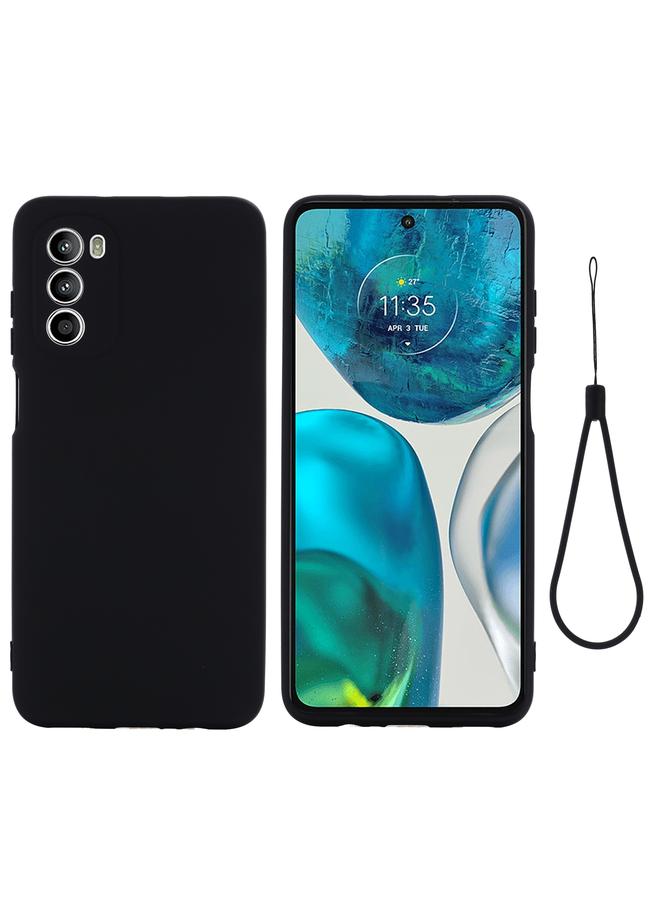 S-TOP Case For Motorola Moto G52 4G/G82 Pure Color Liquid Silicone Shockproof Phone Case - Image 1