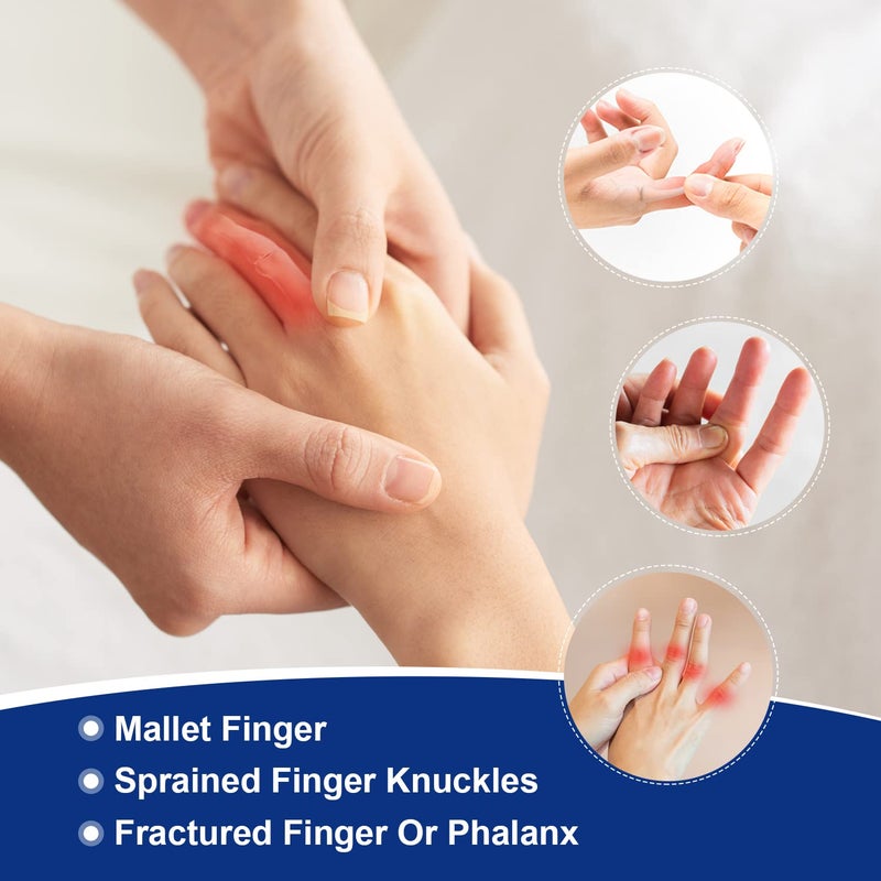 Promifun Finger Braces, Trigger Finger Splints for Straightening, Broken Finger Straighteners Provide Support and Relieve Pain - Black - Image 4