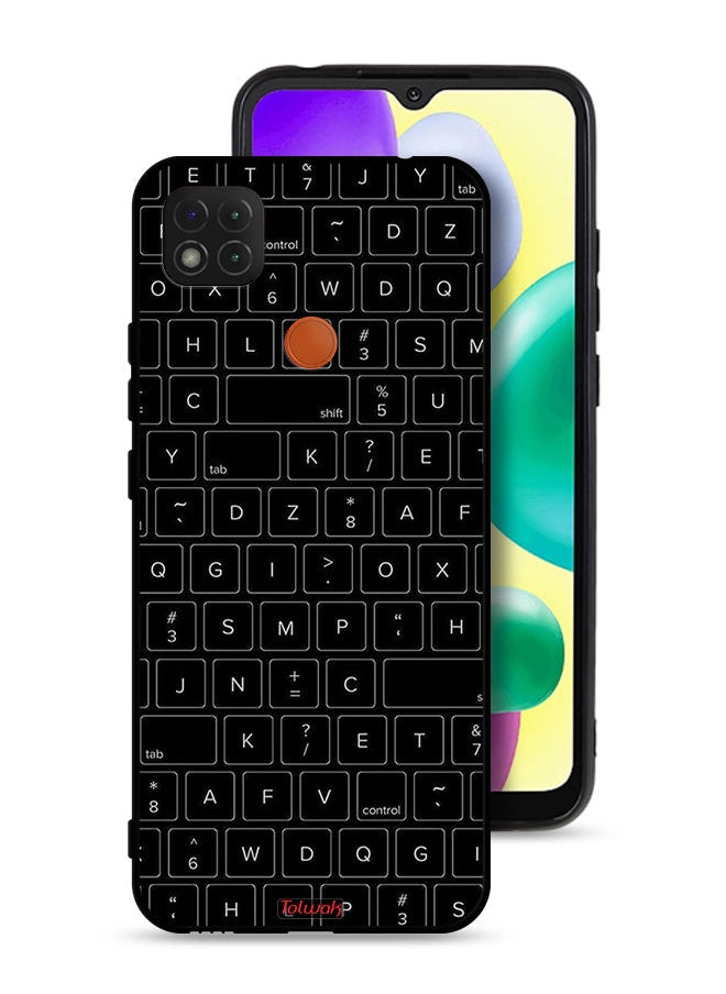 Tolwak Xiaomi Redmi 9C Protective Case Cover Random Keyboard Keys Pattern  - Image 1