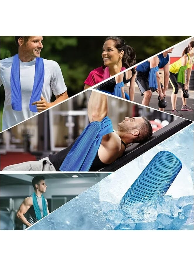 YOUGE 4Pcs Cooling Towel, Ice Sports Towel, Cool Towel for Instant Cooling,for Yoga, Travel, Golf, Gym,Camping, Fitness, Running, Workout & More Activities (31.5"x11.8") - Image 4