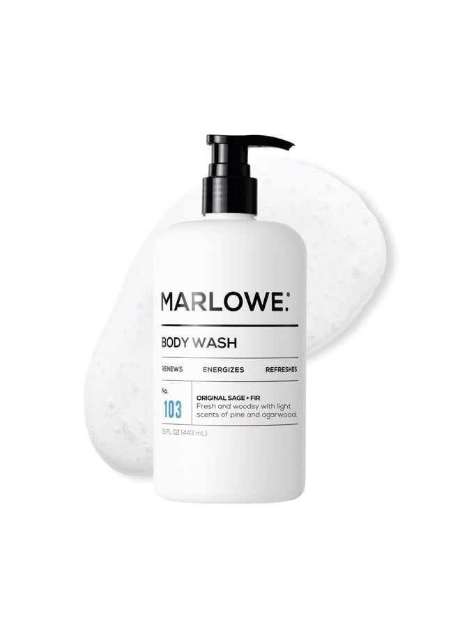 Marlowe No. 103 Men's Body Wash 16 oz | Energizing & Refreshing | Made with Natural Ingredients | Aloe & Green Tea Extracts - Image 1