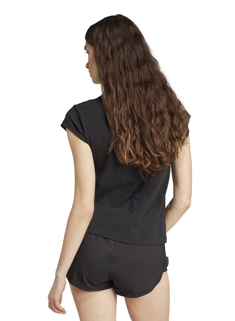 اديداس تي شيرت قطن للأطفال بتصميم خطوط ثلاثية - Image 2