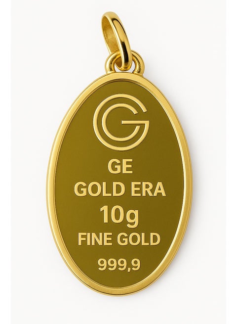 Gold Era 10 Gram Pure Gold Pendant (999.9) – “My Mother is Heaven” Engraved in Arabic, Solid Pendant, Ideal Gift for Mother’s Day & Special Occasions