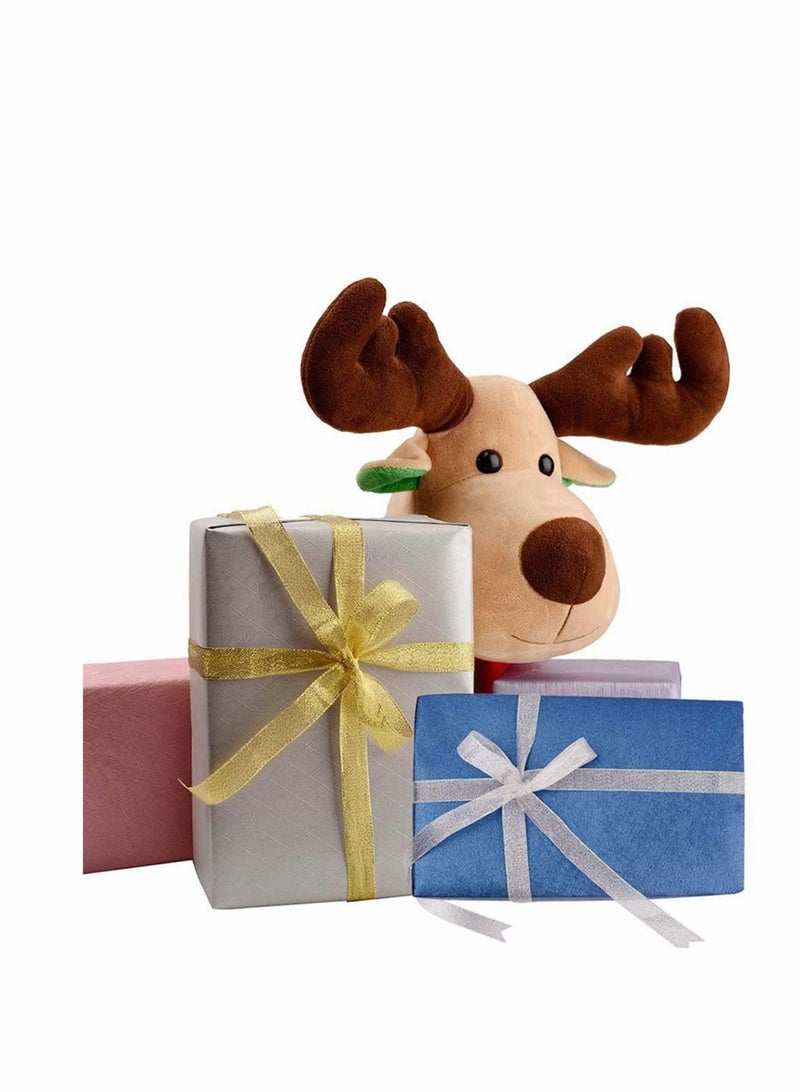 SYOSI شريط لامع معدني، شريط تغليف هدايا زينة، شرائط تنظيم زينة لامعة لحفلات الزفاف وأعياد الميلاد (2 قطعة ذهبية + 2 قطعة فضية) - Image 5