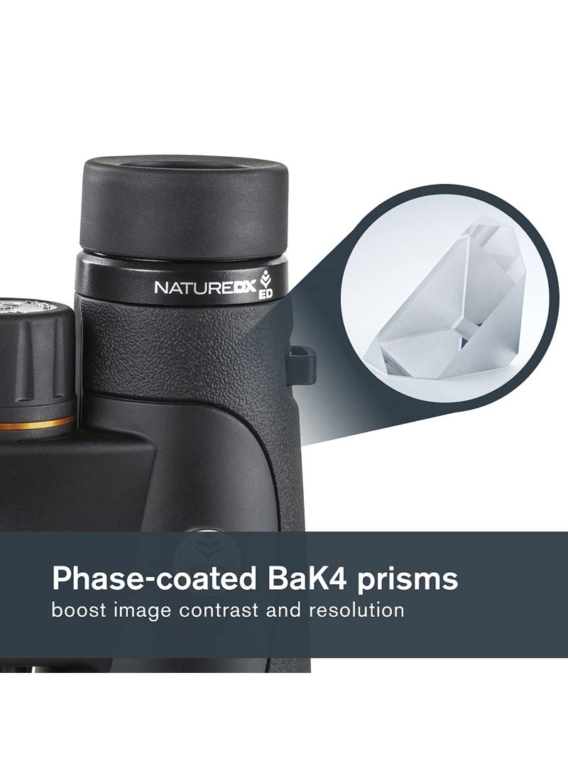 Celestron Celestron–Nature DX ED 10x50 Premium Binoculars – Extra-Low Dispersion Objective Lenses–Outdoor and Birding Binocular–Fully Multi-Coated with BaK-4 Prisms–Rubber Armored–Fog & Waterproof Binoculars  - Image 5