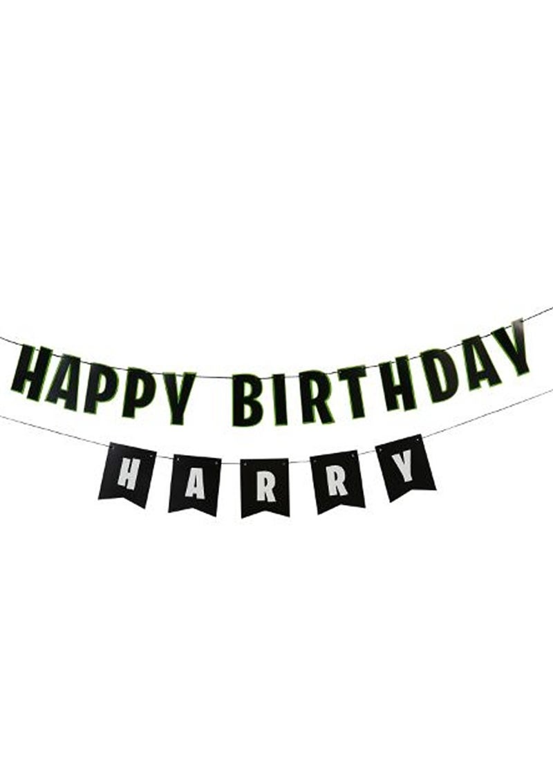 Hootyballoo - Happy Birthday Personalised Banner x2 2m & 15 Sticker Sheets - Image 1