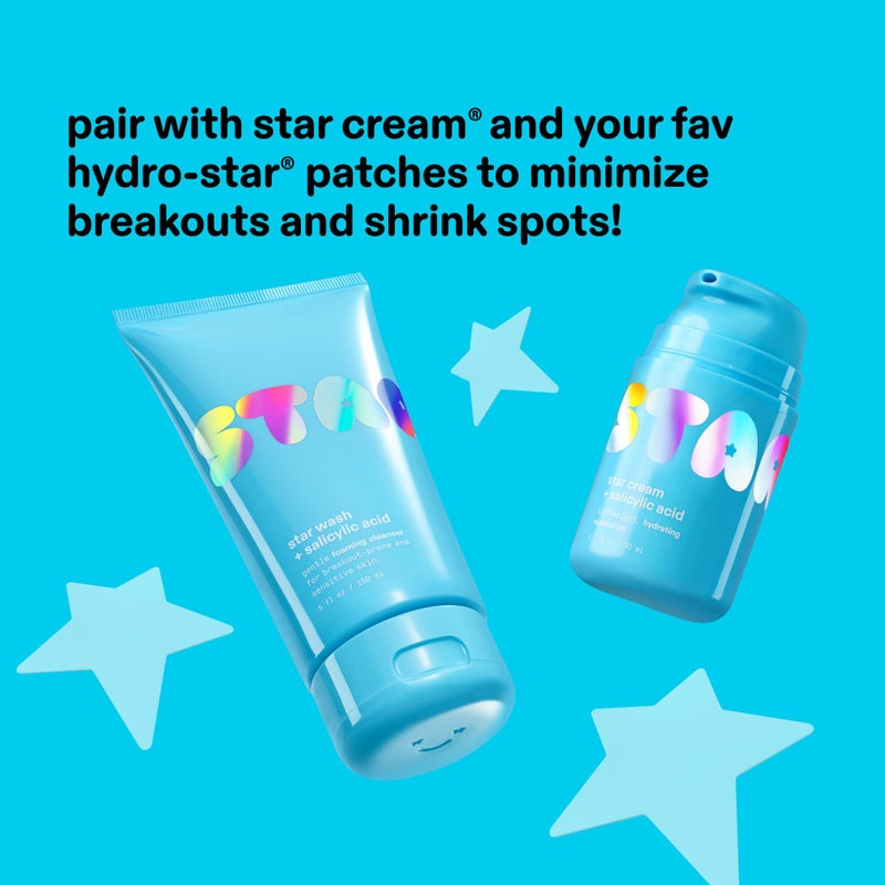 Starface World Starface Star Wash + Salicylic Acid, Foaming Facial Cleanser, Made for Breakout-Prone and Sensitive Skin, Minimize Breakouts and Unclog Pores, Unscented, Fragrance-Free (5 fl oz) - Image 5