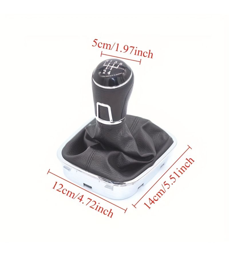 Universal 5 Speed PU Leather Gear Shift Knob Lever Manual Shifter Dust Cover For VW 2015-2018 - Image 2