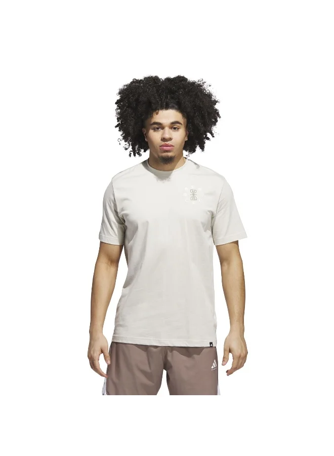 adidas Adidas Dawn2Dusk Tee 2 Beige Graphic Tee (Short Sleeve) T-Shirts For Men