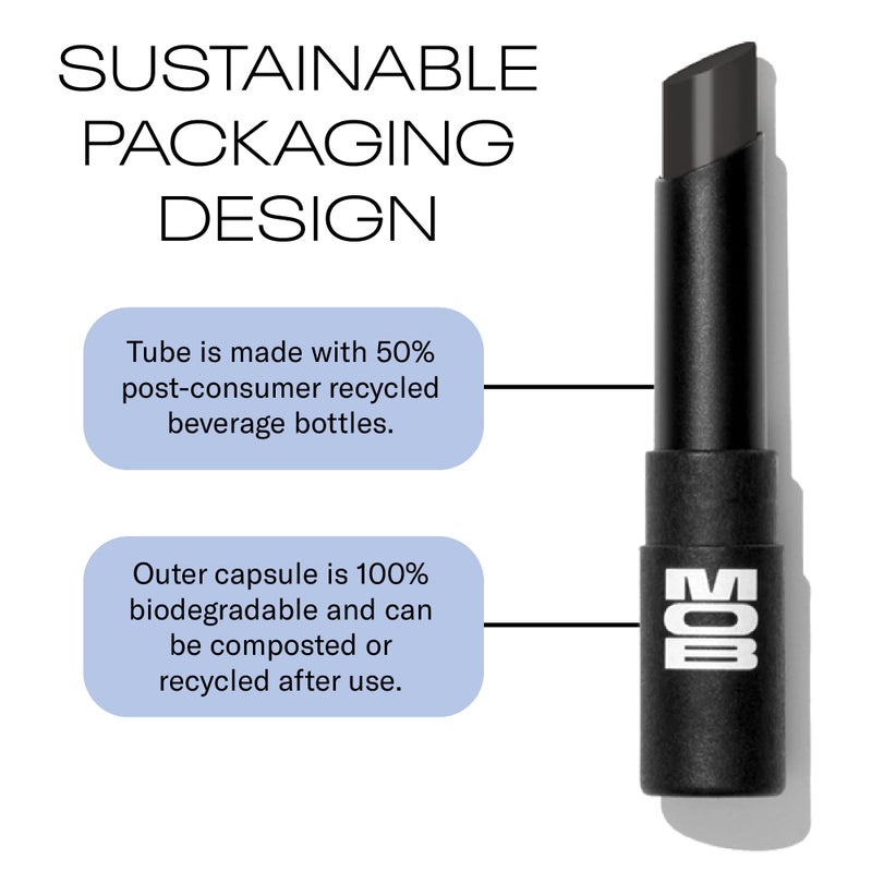 MOB Beauty Hydrating Shine Lip Balm M138 Sheer Black â€“ Tinted Lip Balm Stick with Jojoba & Sunflower Oils, Clean Vegan Organic Lip Care for Nourished, Glossy Lips - Image 4