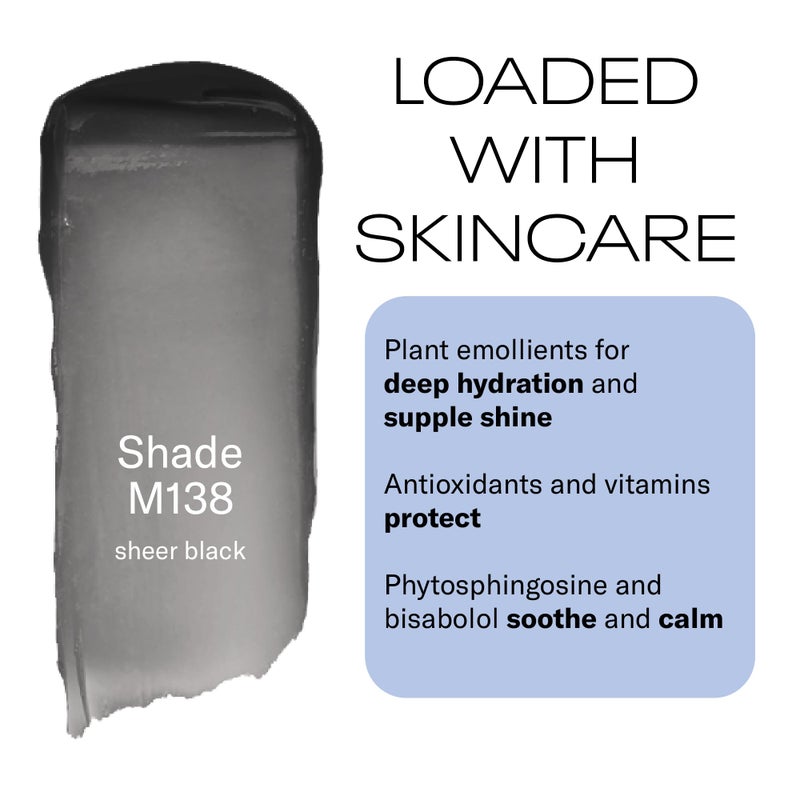 MOB Beauty Hydrating Shine Lip Balm M138 Sheer Black â€“ Tinted Lip Balm Stick with Jojoba & Sunflower Oils, Clean Vegan Organic Lip Care for Nourished, Glossy Lips - Image 2