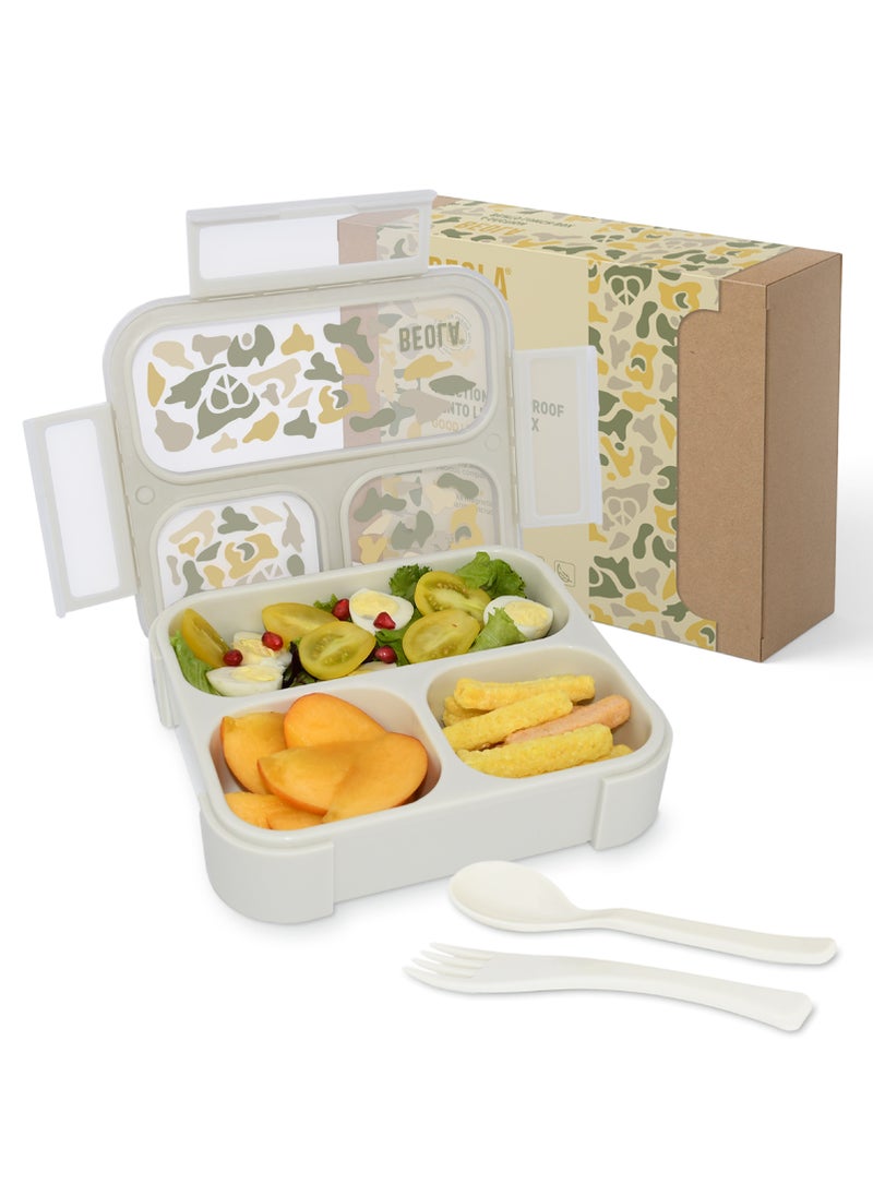 BEOLA Multi Compartment Lunch Box For Kids Adults, 3Sand Camo  - Image 2
