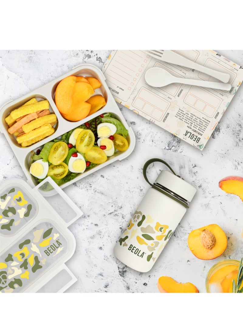 BEOLA Multi Compartment Lunch Box For Kids Adults, 3Sand Camo  - Image 5