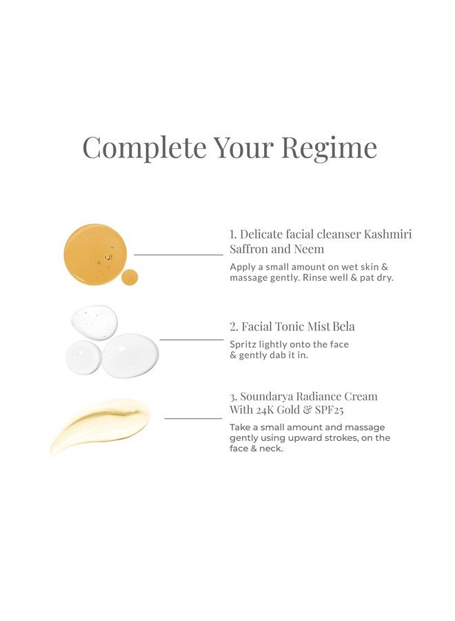 فورست اسينشالز كريم سونداريا راديانس النهاري مع ذهب عيار 24 وعامل حماية من الشمس 25 | حمض الهيالورونيك وفيتامين سي والباكوتشيول | مرطب للوجه مضاد للشيخوخة لبشرة متوهجة | للبشرة العادية والجافة والمختلطة - Image 5