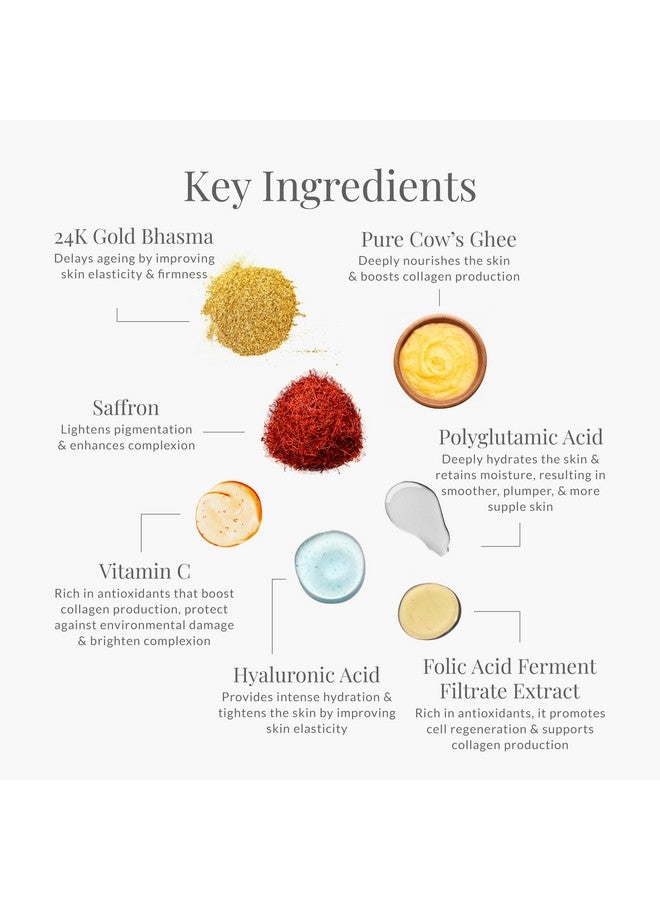 فورست اسينشالز كريم سونداريا راديانس النهاري مع ذهب عيار 24 وعامل حماية من الشمس 25 | حمض الهيالورونيك وفيتامين سي والباكوتشيول | مرطب للوجه مضاد للشيخوخة لبشرة متوهجة | للبشرة العادية والجافة والمختلطة - Image 4