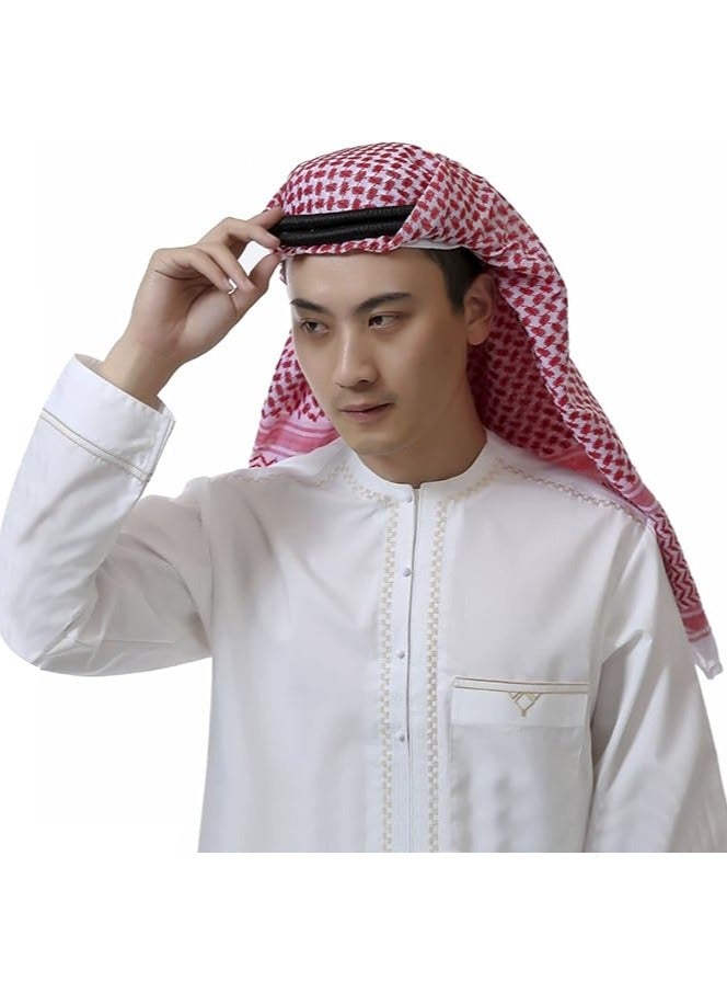 بايكو الرجال العربية شماغ الحجاب مسلم دبي عارضة أغطية الرأس وشاح الرقبة التفاف غطاء الرأس قبعة عمامة - Image 5