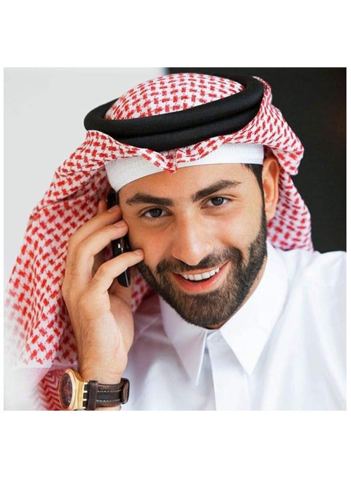 بايكو الرجال العربية شماغ الحجاب مسلم دبي عارضة أغطية الرأس وشاح الرقبة التفاف غطاء الرأس قبعة عمامة - Image 4