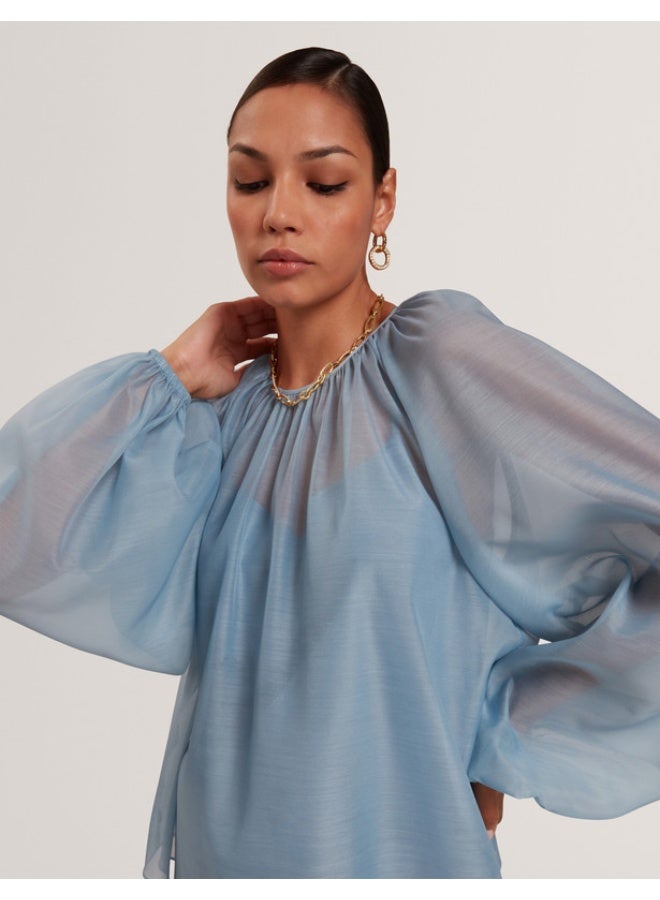 Ted Baker Organza Puff Sleeve Blouse - Image 5