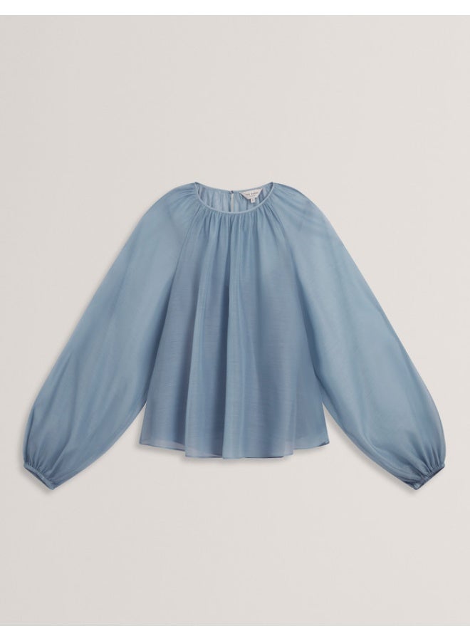Ted Baker Organza Puff Sleeve Blouse - Image 1