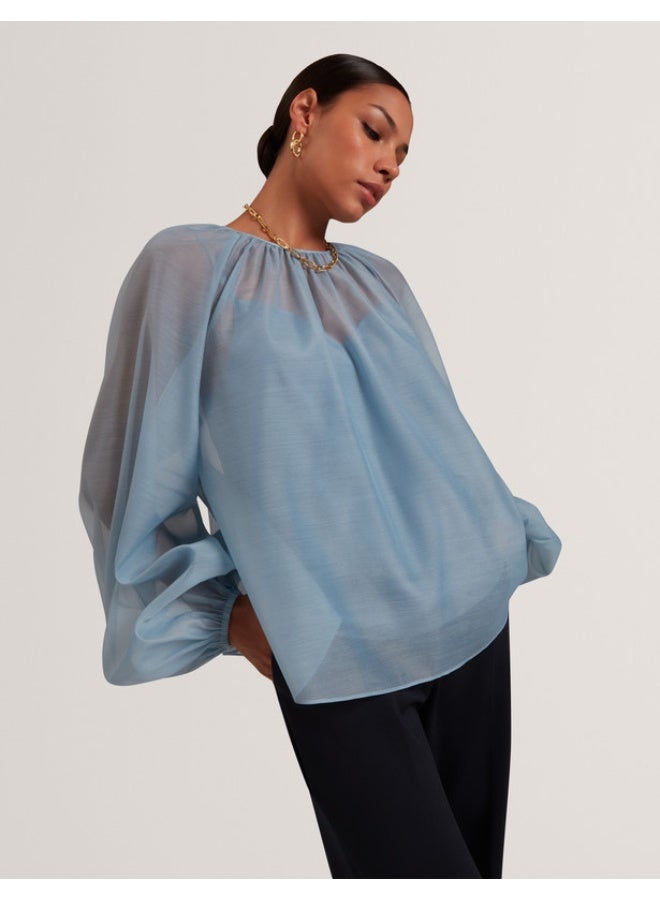 Ted Baker Organza Puff Sleeve Blouse - Image 2