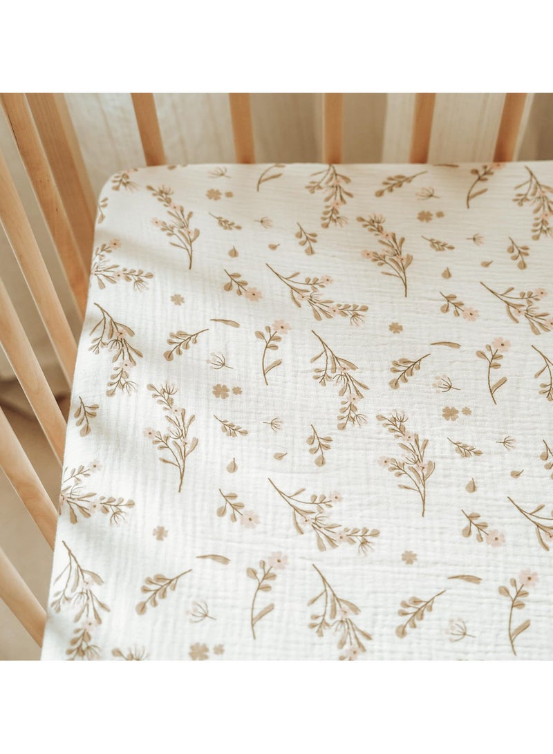 general Baby cotton yarn fitted crib full package bedspread double cotton yarn breathable sheets - Image 1