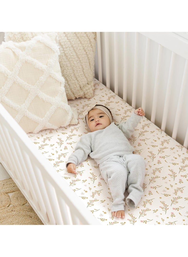 general Baby cotton yarn fitted crib full package bedspread double cotton yarn breathable sheets - Image 3