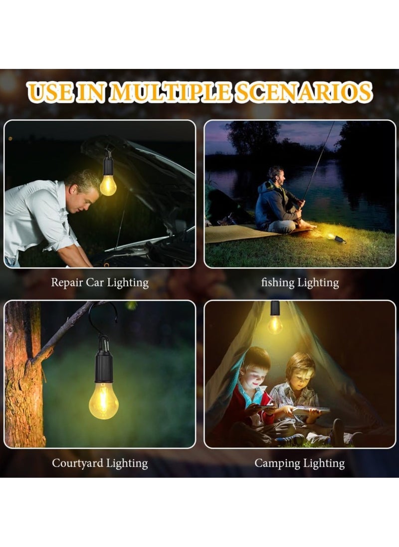 Generic - Portable Waterproof LED Camping Lantern, 3 Brightness Levels Dimmable Rechargeable Lantern with Hook for Power Outage, Hiking, Emergency, etc [Pack of 1] - Image 1