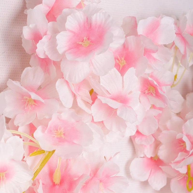 Artificial Cherry Blossom Garlands: 4 Pieces Of 23.6 Ft Pink Fake Sakura Vines - Romantic Elegant Atmosphere Silk Flower Vines For Wedding, Party, Home Decor - Image 4