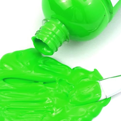 Artecho Green Glow in the Dark Acrylic Paint - Large Bottle 500ml / 17oz, Craft Paint for Canvas, Rocks, Wood, Fabric, Ceramic, Non-Toxic - Image 3