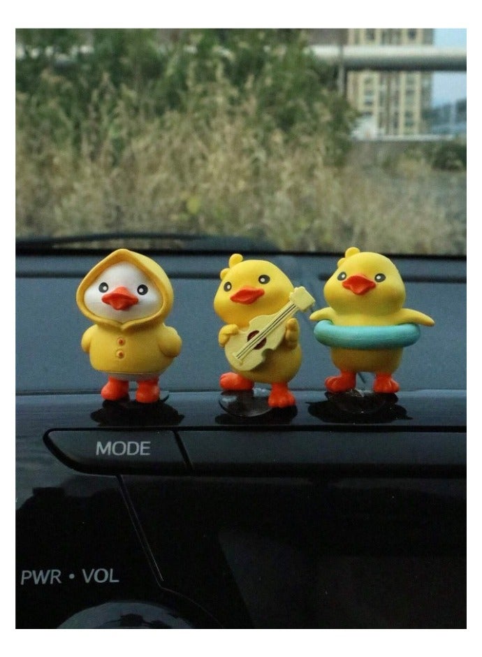Car Decoration  3 Piece Cute Duck-Shaped Interior Accessories Set - Image 2
