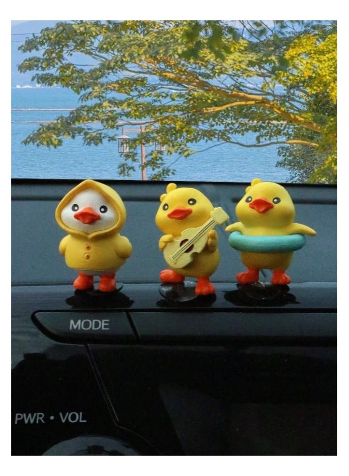 Car Decoration  3 Piece Cute Duck-Shaped Interior Accessories Set - Image 1
