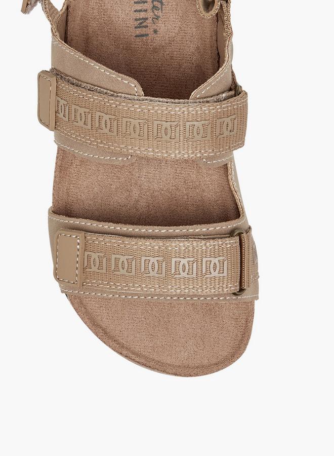 Mister Duchini Monogram Textured Sandals With Hook And Loop Closure - Image 3