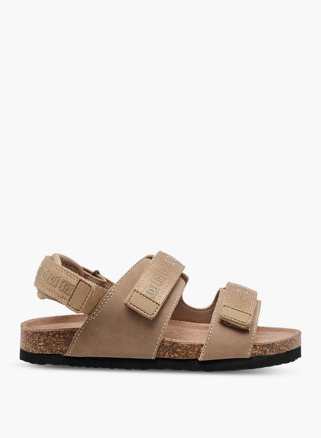 Mister Duchini Monogram Textured Sandals With Hook And Loop Closure - Image 1