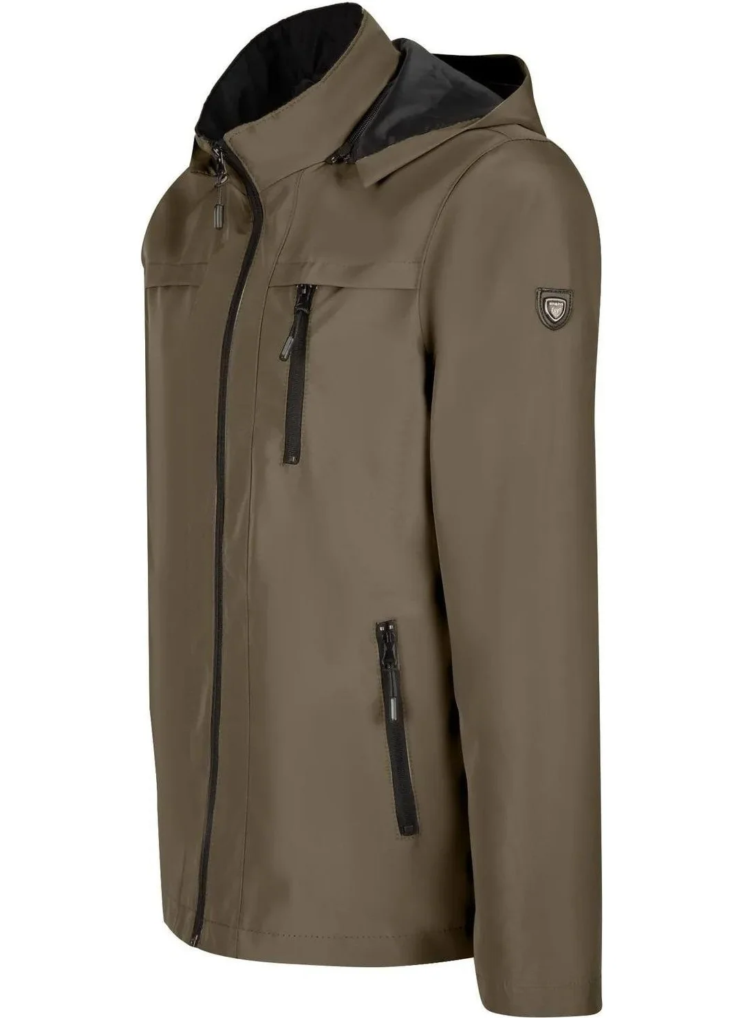 سيفيست Men's Green 100% Waterproof Summer Jacket with Removable Hood and Inner Pocket