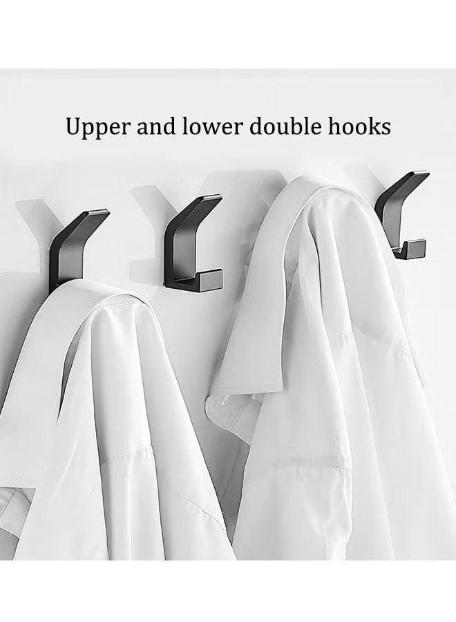 Hoasis 5 Pack Coat Hooks Wall Mount - Heavy Duty Hat Hangers, Large Wall Hooks for Mudroom Entryway Bathroom, Decorative Hook Rack for Hanging Purse, Baseball Cap, Key, Backpack, Towel, Robe (Black) - Image 5