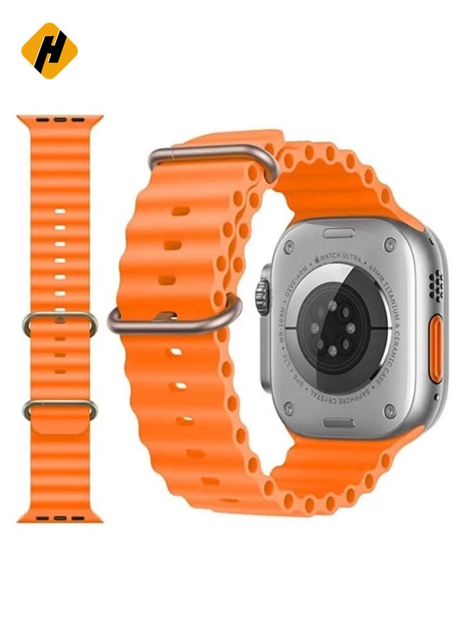 HuHa - Sport New Silicone Band Compatible with Apple Watch Ultra Ocean 42/44/45/49mm Strap for iWatch Series Ultra 8 7 6 5 SE - Image 1