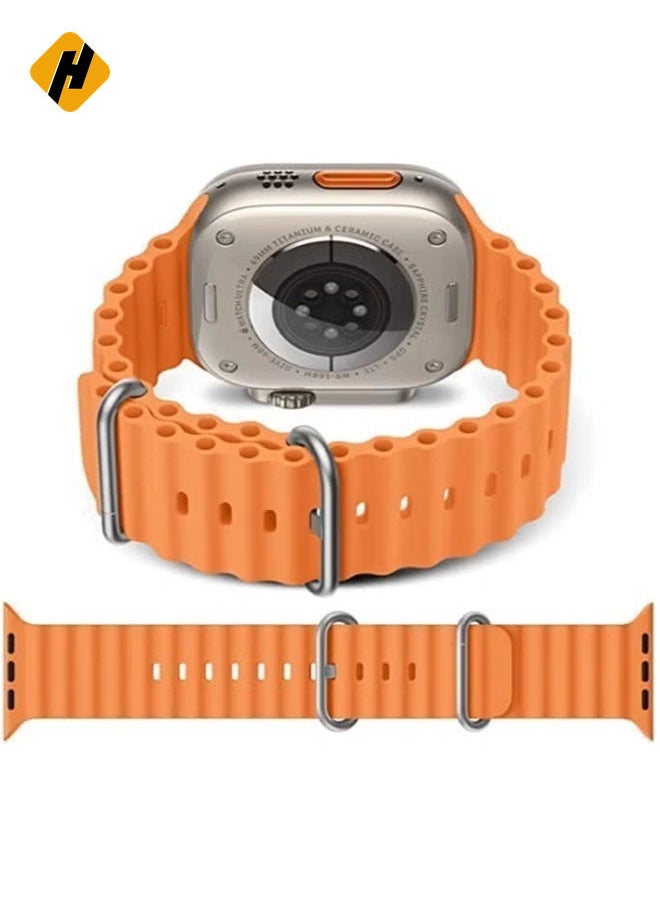 HuHa - Sport New Silicone Band Compatible with Apple Watch Ultra Ocean 42/44/45/49mm Strap for iWatch Series Ultra 8 7 6 5 SE - Image 1