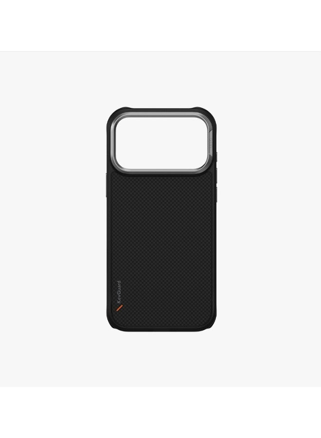 UNIQ KEVA Tough Aramid Fiber Case for iPhone 17 Pro Max (6.9 Inch) | Ultra-Slim & Lightweight | Shockproof Protective Cover | Premium Matte Finish | Carbon Black Carbon Black - Image 1