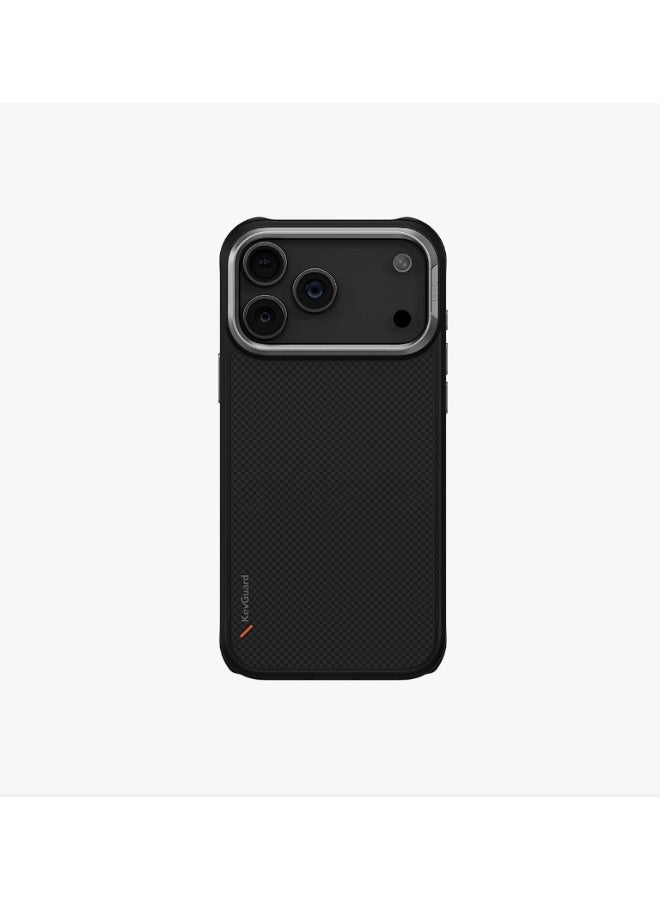 UNIQ KEVA Tough Aramid Fiber Case for iPhone 17 Pro Max (6.9 Inch) | Ultra-Slim & Lightweight | Shockproof Protective Cover | Premium Matte Finish | Carbon Black Carbon Black - Image 2