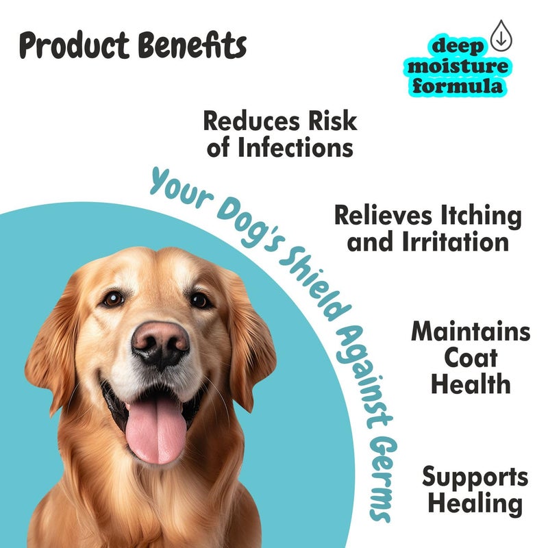 Harrods Bscly Bacte Shield Dog Shampoo 500ml | Puppy Safe Shampoo - Ticks & Fleas Prevention, Enriched with Aloe & Coconut Oil, Ph Balanced Dog Shampoo - Shampoo for Pets - Image 4