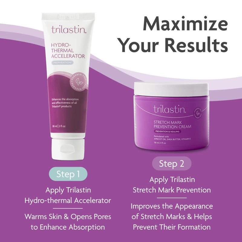 TriLASTIN Stretch Mark Cream for Pregnancy - Pregnancy Stretch Mark Prevention & Pregnant Belly Cream & Belly Oil for Pregnant Women - Paraben Free 4 Fl Oz, Citrus Scent - Image 2