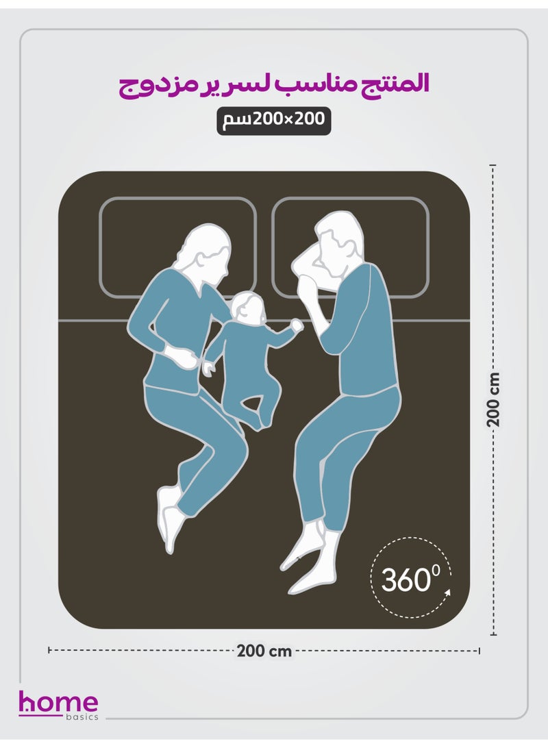 Donetella Bedding Fitted Sheet - Fits 200x200 Cm For Super King Bed - 3 Pcs (1 Fitted Sheet and 2 Pillowcases) - 35 Cm Deep Pocket - Solid Bed Sheet - Image 2