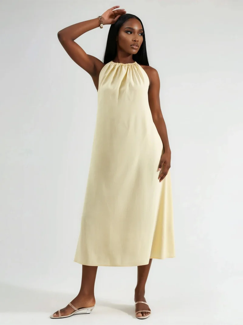 بوسيم BUSEM Halter Neck Midi Dress